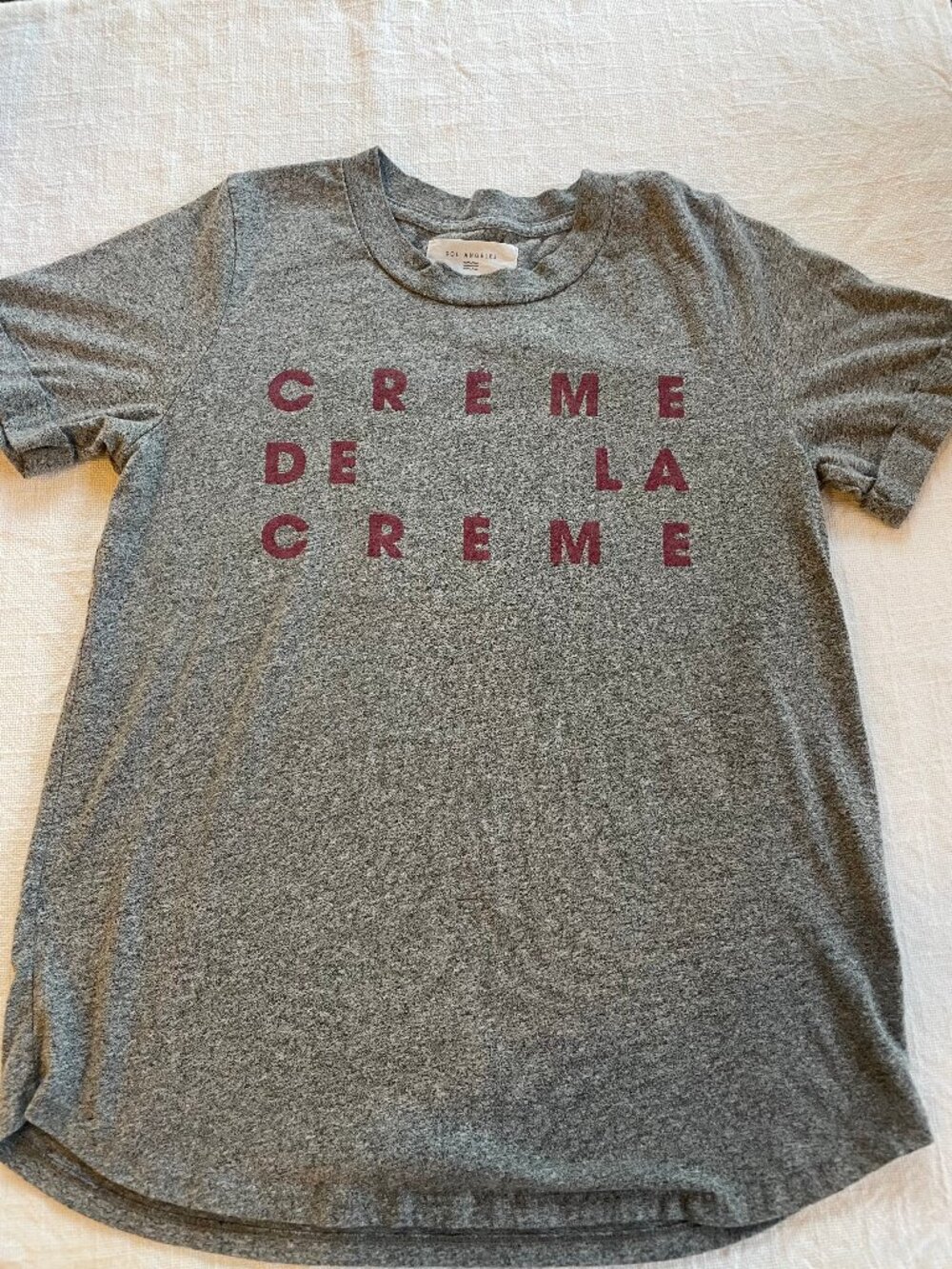 Sol Angeles x Anthropologie - Crème de la Crème Graphic Tee Gray